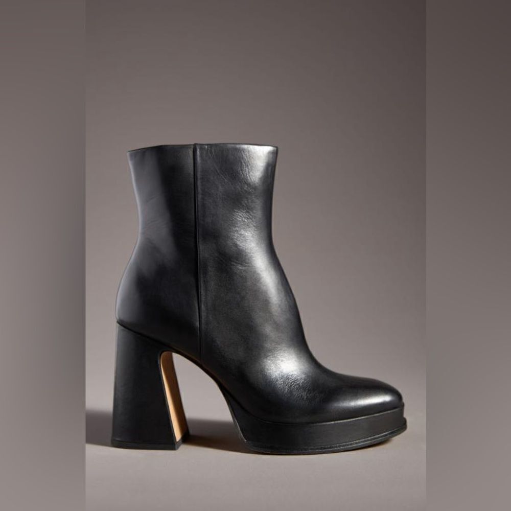 NEW ANTHROPOLIGIE X DOLCE VITA LOCHLY PLATFORM BOOTS BLACK - Picture 2 of 8